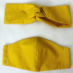 Matching headband and face mask